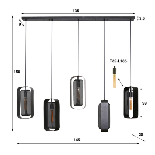 Hängelampe Mesh 5L - lefurn.de