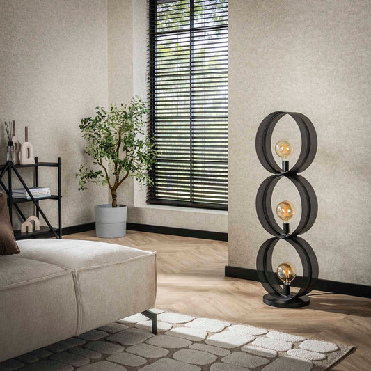 Stehlampe Lochblech 3L von lefurn.de mit modernem Design und Lochmuster, Stehlampe für Wohnzimmer oder Schlafzimmer.