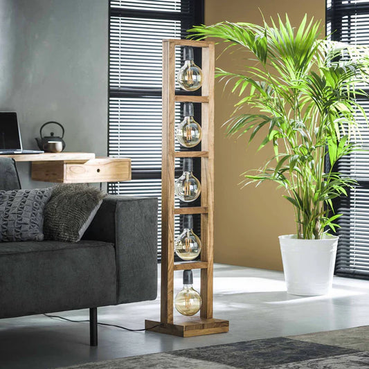 Modulare Stehlampe von lefurn.de mit modernem Design, helle Leuchte mit stilvollem Lampenschirm und stabilem Standfuß