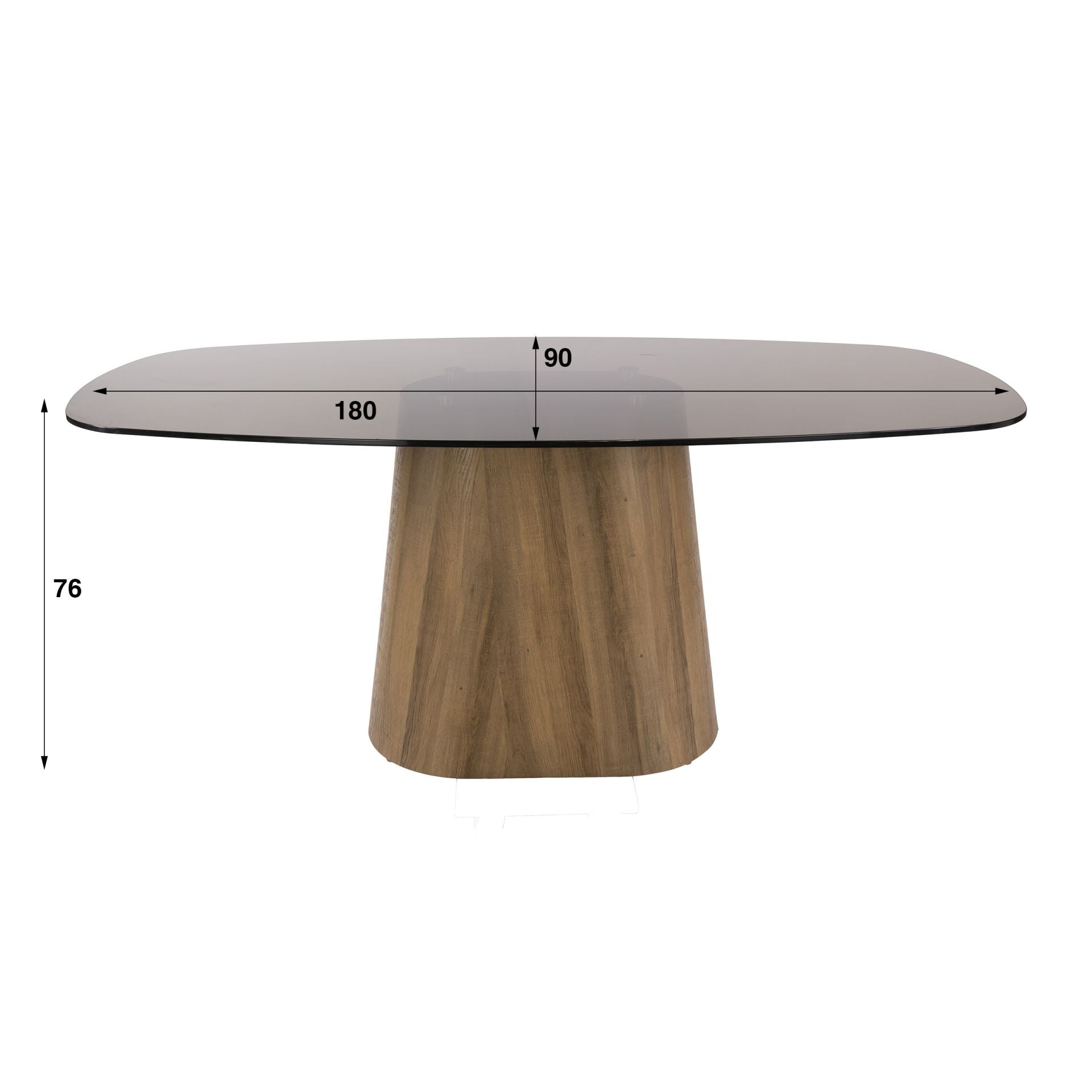 Moderner Esstisch Tinto Centro aus Holz, rechteckige Form, mit elegantem Design und hellem Finish, von lefurn.de