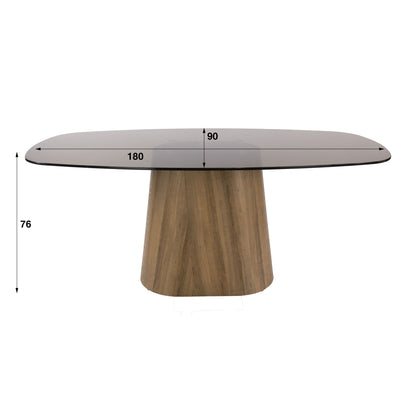 Moderner Esstisch Tinto Centro aus Holz, rechteckige Form, mit elegantem Design und hellem Finish, von lefurn.de