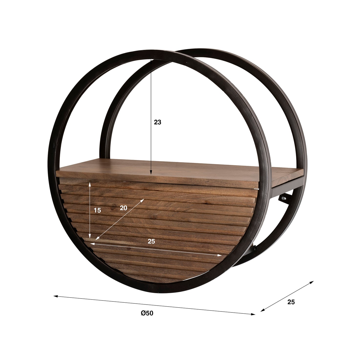Wandregal Circulo 1L Ø50cm