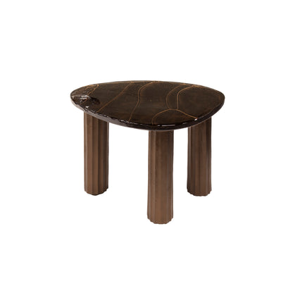 Moderner Couchtisch Eclipse 1 S von lefurn.de mit Holzoptik und geradlinigem Design, auf dezenter Oberfläche.