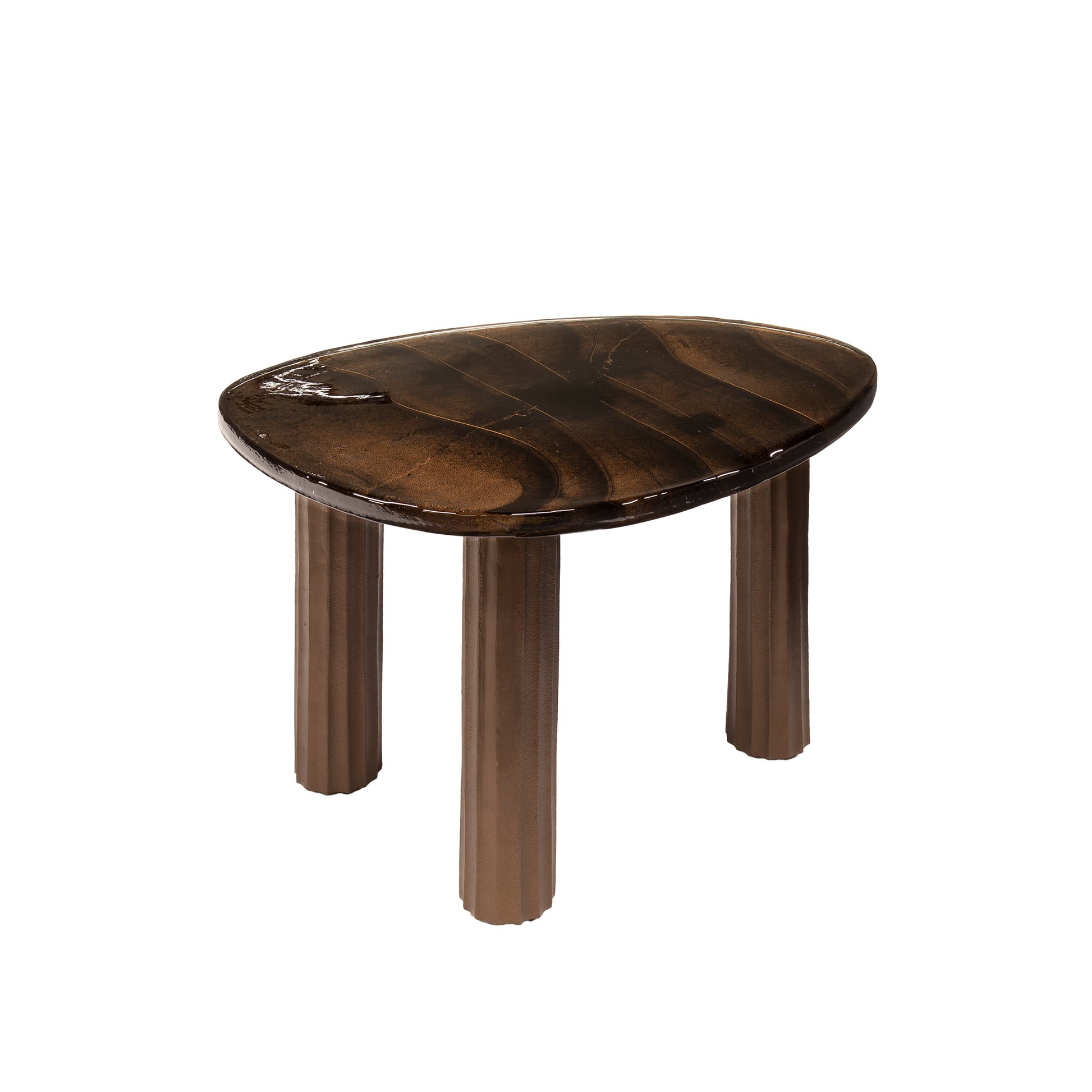 Moderner Couchtisch Eclipse 1 M von lefurn.de mit glatter Holzoberfläche und eleganter Gestaltung, auf dem Bild sichtbar.