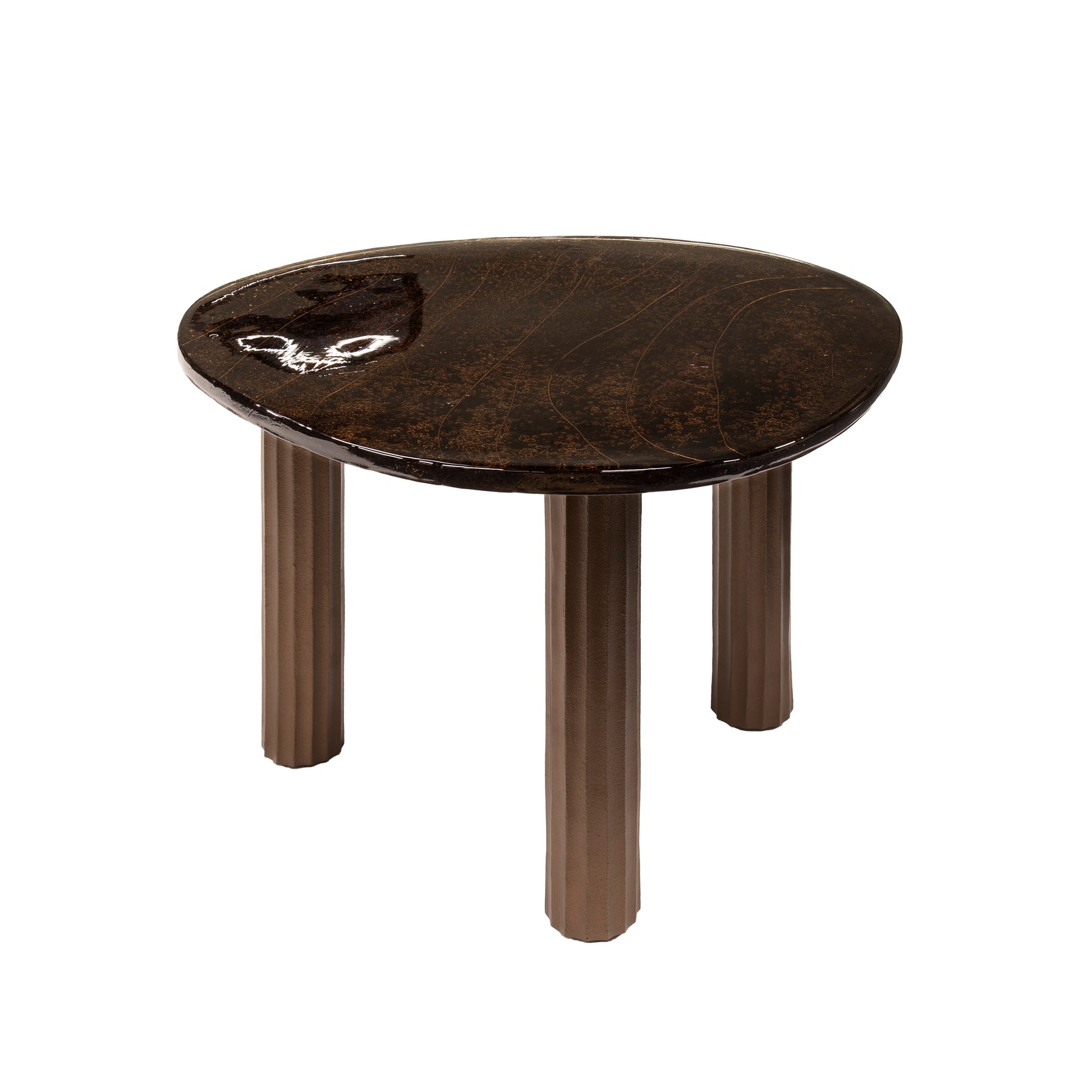 Moderner Couchtisch Eclipse 1 L aus Holz mit schwarzem Metallgestell, stilvoller Wohnzimmertisch von lefurn.de