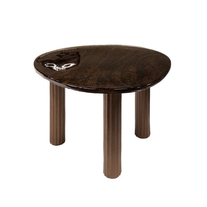 Moderner Couchtisch Eclipse 1 L aus Holz mit schwarzem Metallgestell, stilvoller Wohnzimmertisch von lefurn.de