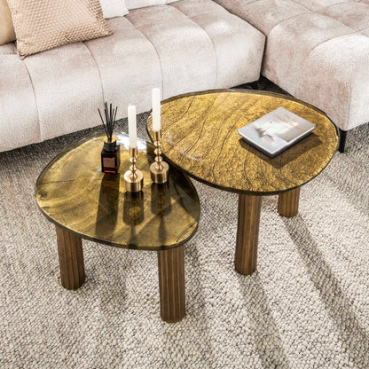 Moderner Couchtisch Eclipse 1 L von lefurn.de aus Holz mit glatter Oberfläche und eleganten Design.
