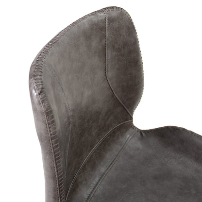 Hochwertiger schwarzer Barstuhl Barron von lefurn.de mit gepolstertem Sitz und Metallbeinen, ideal für die Bar oder Küche.