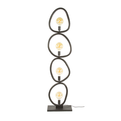 Moderne Stehlampe Pebble von lefurn.de mit eleganten, runden Lampenschirm und stilvollem Design für gemütliche Beleuchtung.
