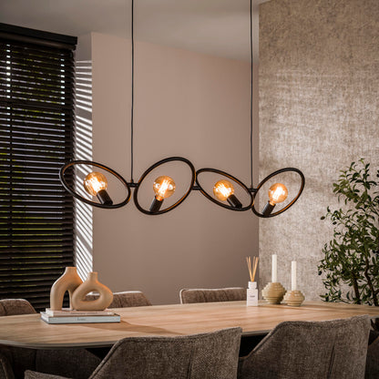 Moderne Hängelampe Loop von lefurn.de mit schlichtem Design und eleganten Linien, ideal für Esszimmer oder Wohnzimmer.