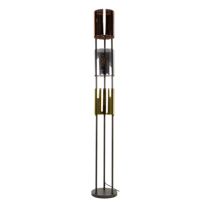 Stehlampe Lucente Tricolore von lefurn.de mit buntem Lampenschirm und moderner Design.