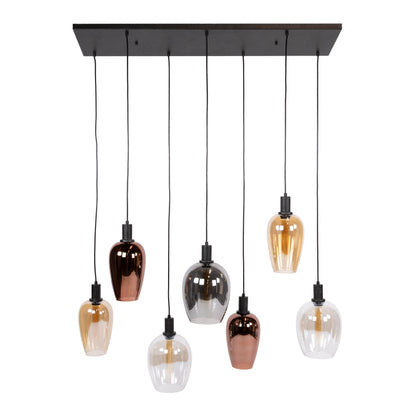 Moderne Hängelampe Amfora von lefurn.de mit runder Form und warmem Licht, ideal für Esszimmer oder Wohnzimmer.