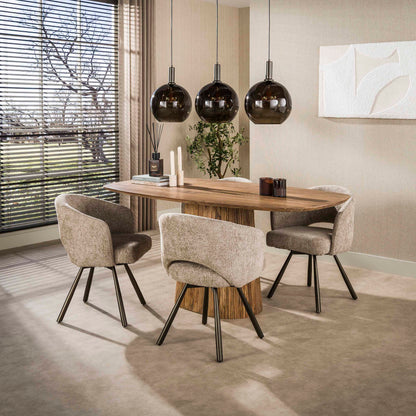 Hängelampe Sfero Brown von lefurn.de mit braunem Lampenschirm und modernen Design, sichtbar in der Abbildung.