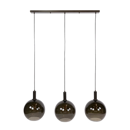 Hängeleuchte Sfero Braun von lefurn.de mit modernem Design, sichtbare Beleuchtung und braune Lampenschirme.