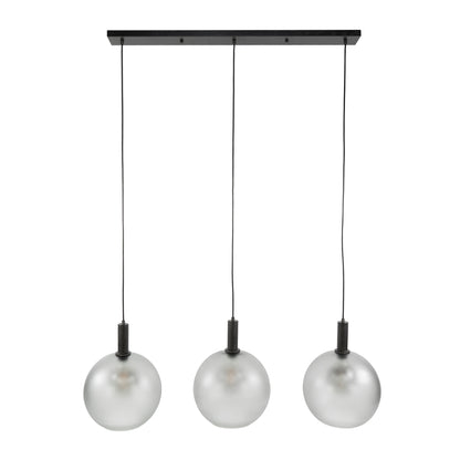 Hängelampe Bubble Frosted von lefurn.de mit kugelartigem, mattem Glasdesign, ideal für modernes Wohnzimmer.