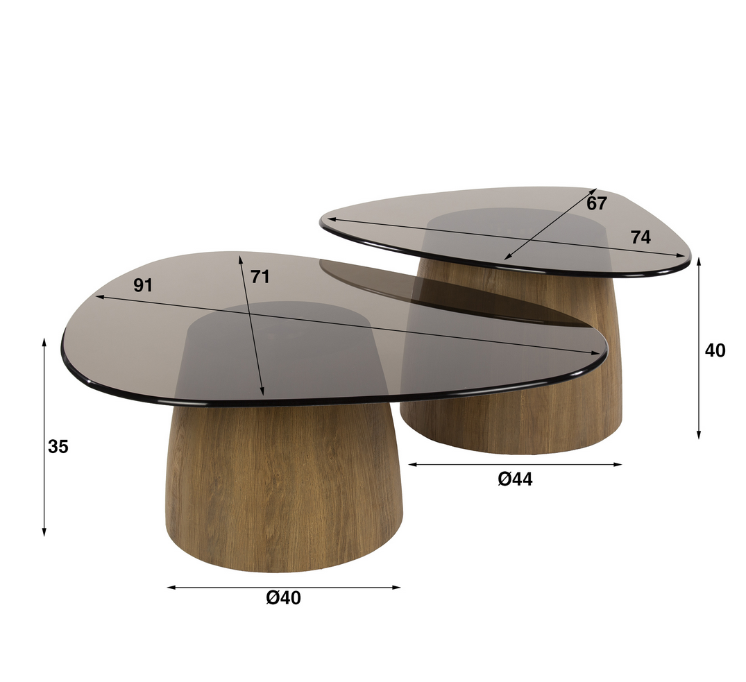 Couchtisch Set Tinto