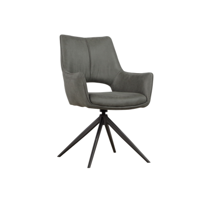 Moderner Lou Stuhl von lefurn.de mit weichem Sitz und eleganter Holzoptik, perfekt für Esszimmer oder Büro.