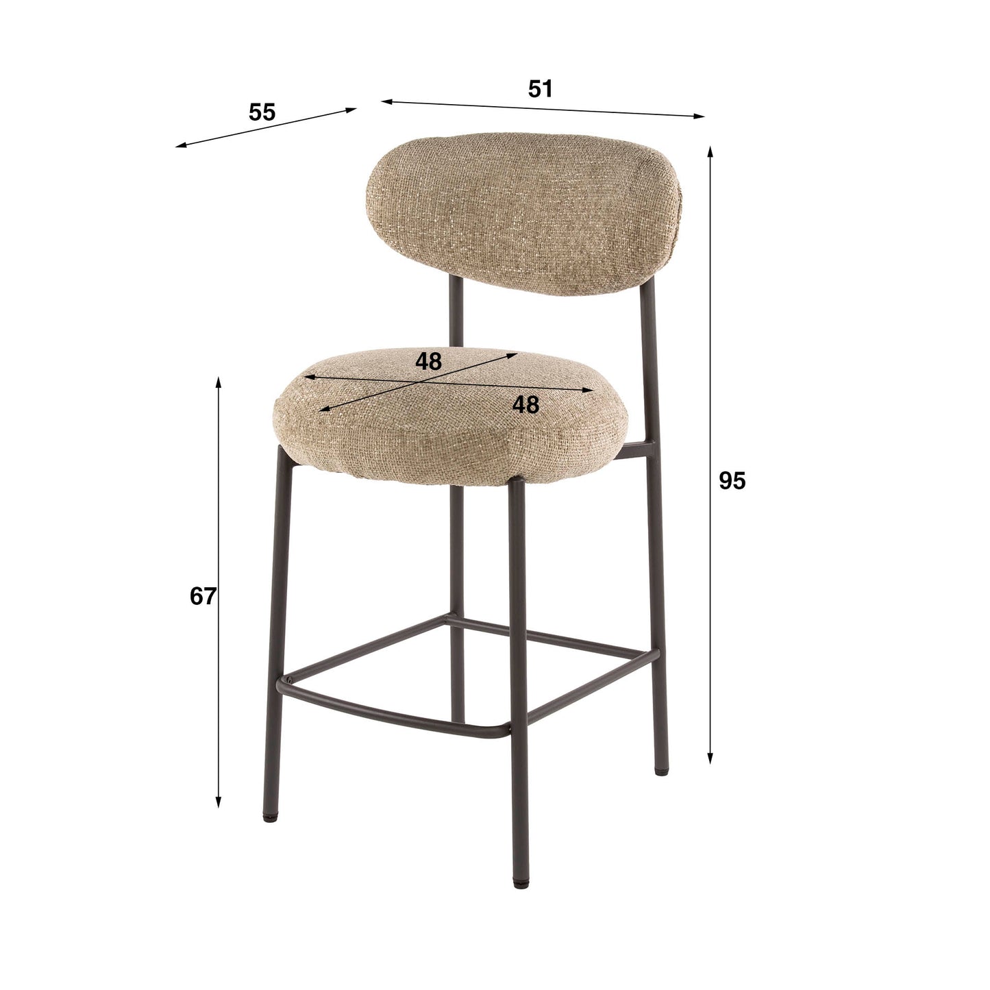 Heller Barstuhl Romano von lefurn.de 