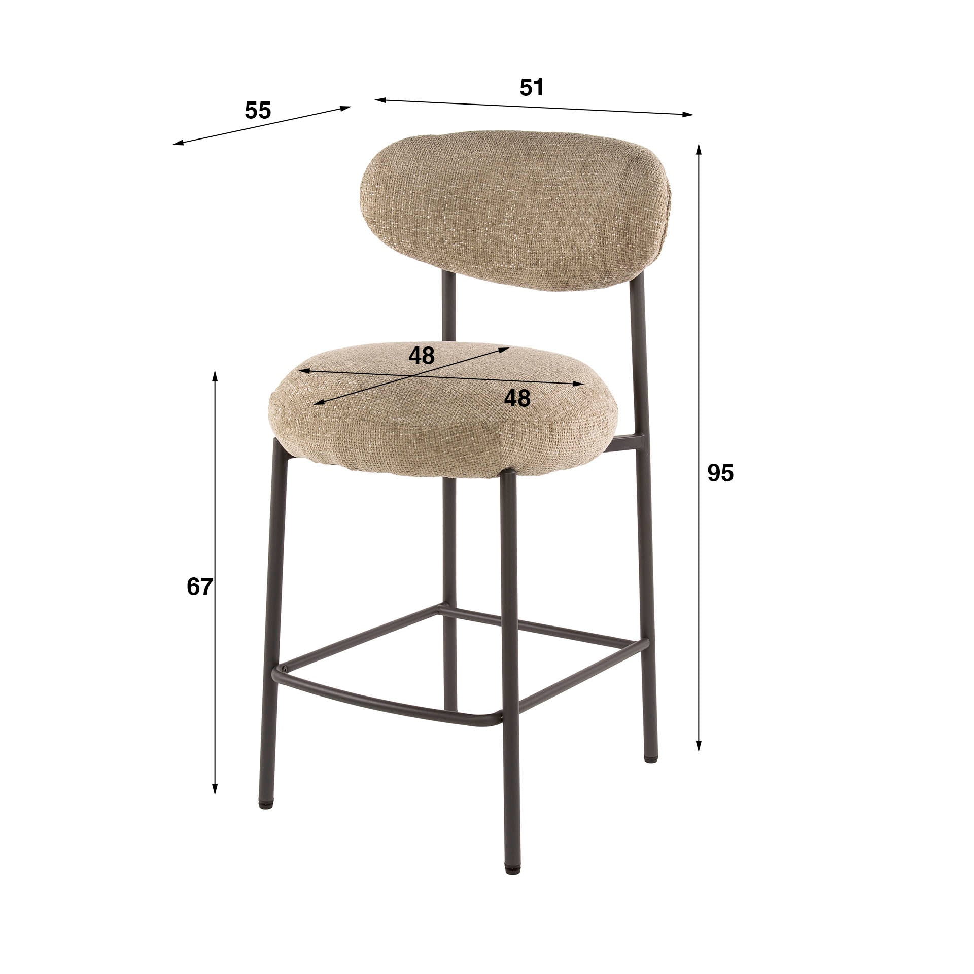 Heller Barstuhl Romano von lefurn.de 