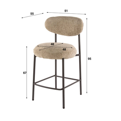 Heller Barstuhl Romano von lefurn.de 