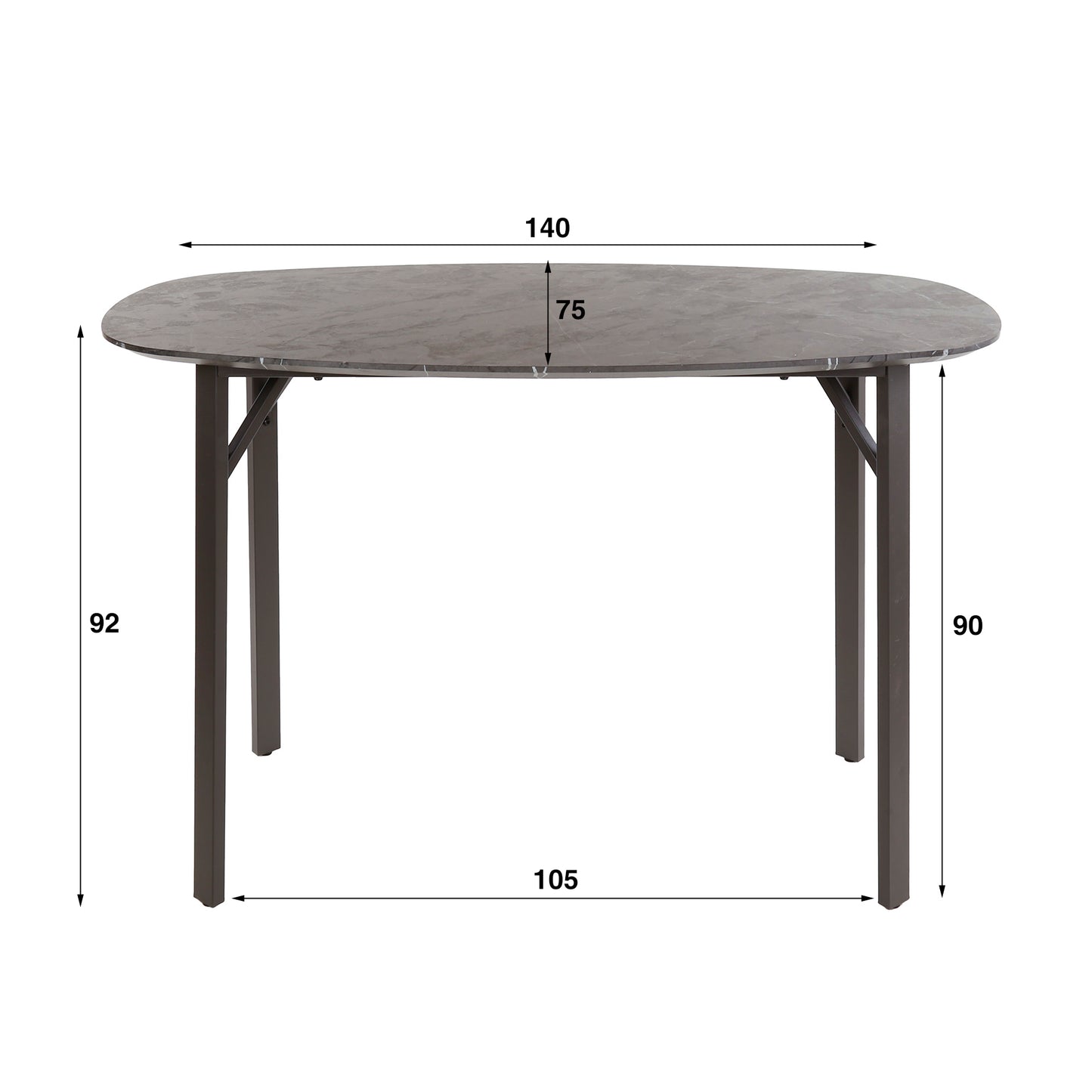 Dänischer ovaler Bartisch von lefurn.de aus Holz mit glatter Oberfläche, ideal für gemütliche Essbereiche oder Bars.