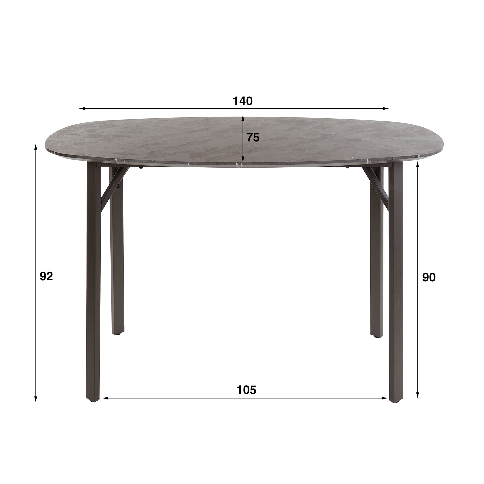 Dänischer ovaler Bartisch von lefurn.de aus Holz mit glatter Oberfläche, ideal für gemütliche Essbereiche oder Bars.