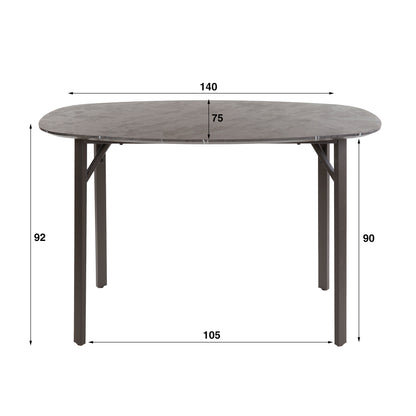 Dänischer ovaler Bartisch von lefurn.de aus Holz mit glatter Oberfläche, ideal für gemütliche Essbereiche oder Bars.