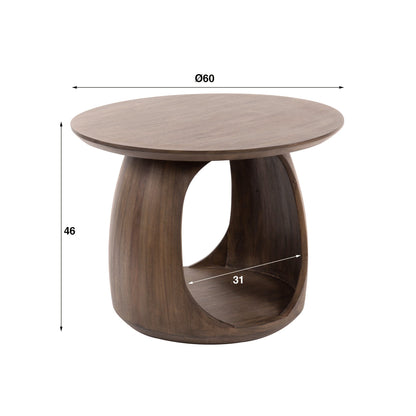 Beistelltisch Flow M von lefurn.de aus Holz mit modernem Design, ideal für Wohnzimmer und Dekoration.