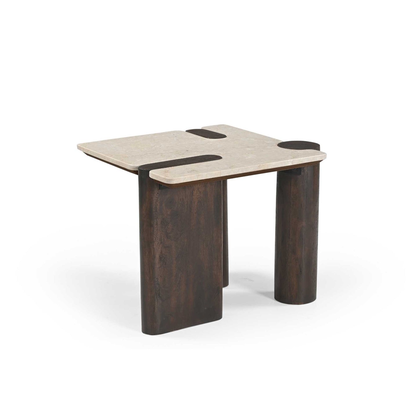 Beistelltisch Maeve von lefurn.de mit Holzplatte und Metallgestell, modernes Design für Wohnzimmer oder Schlafzimmer