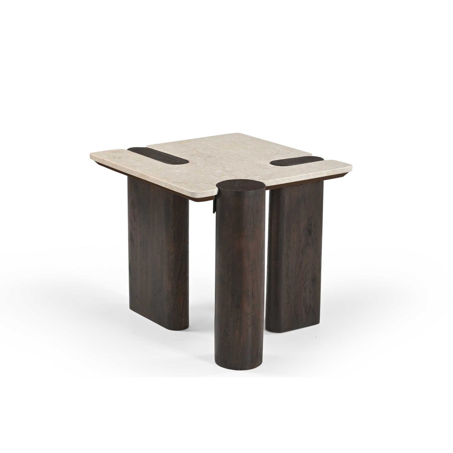 Beistelltisch Maeve von lefurn.de, moderner Beistelltisch mit Holzoberfläche und schwarzem Metallgestell, ideal für Wohnzimmer.