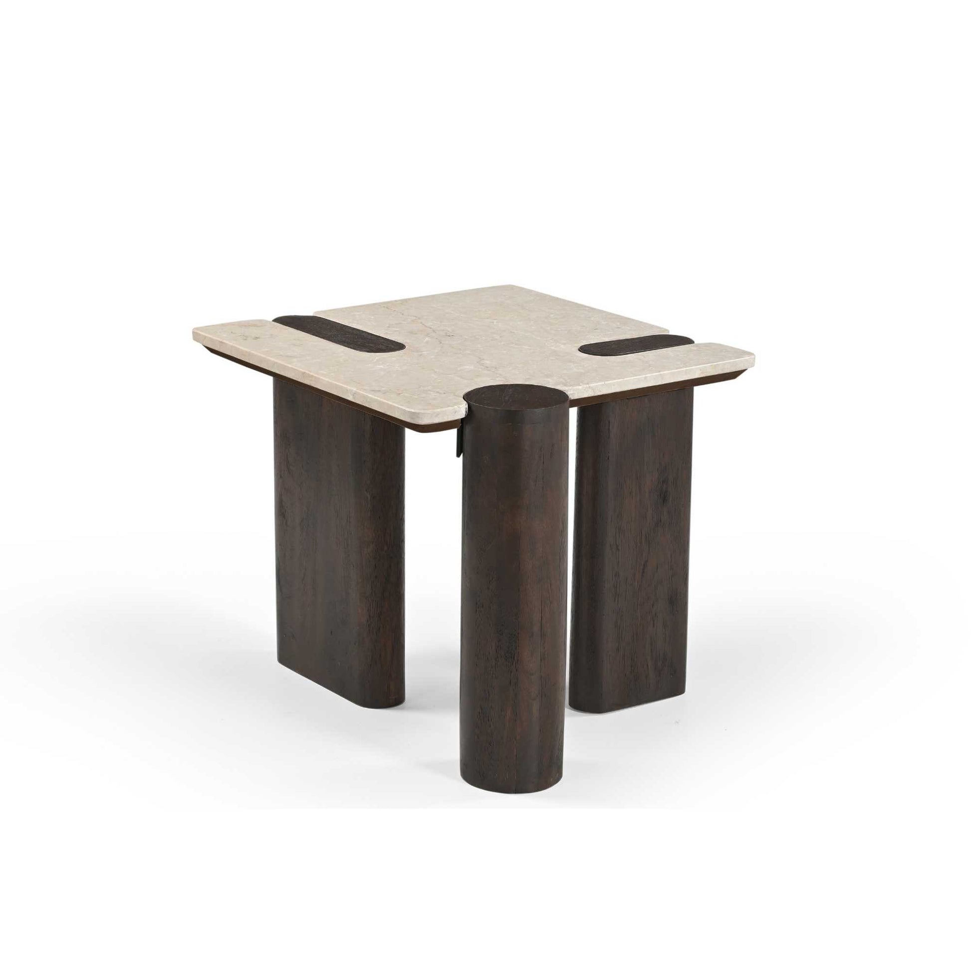 Beistelltisch Maeve von lefurn.de, moderner Beistelltisch mit Holzoberfläche und schwarzem Metallgestell, ideal für Wohnzimmer.