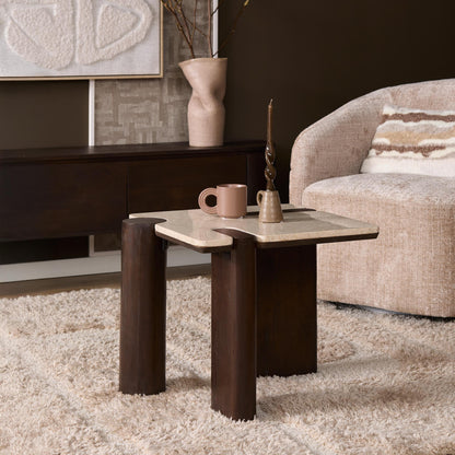 Beistelltisch Maeve von lefurn.de, eleganter Tisch aus Holz mit modernem Design, ideal für Wohnzimmer und Nebenbereich
