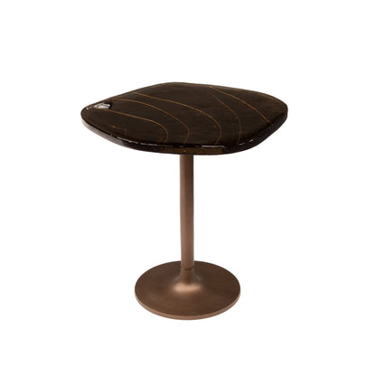 Goldener Beistelltisch Eclipse S von lefurn.de mit modernem Design und schlanker Form, ideal für Wohnzimmer und Lounge.