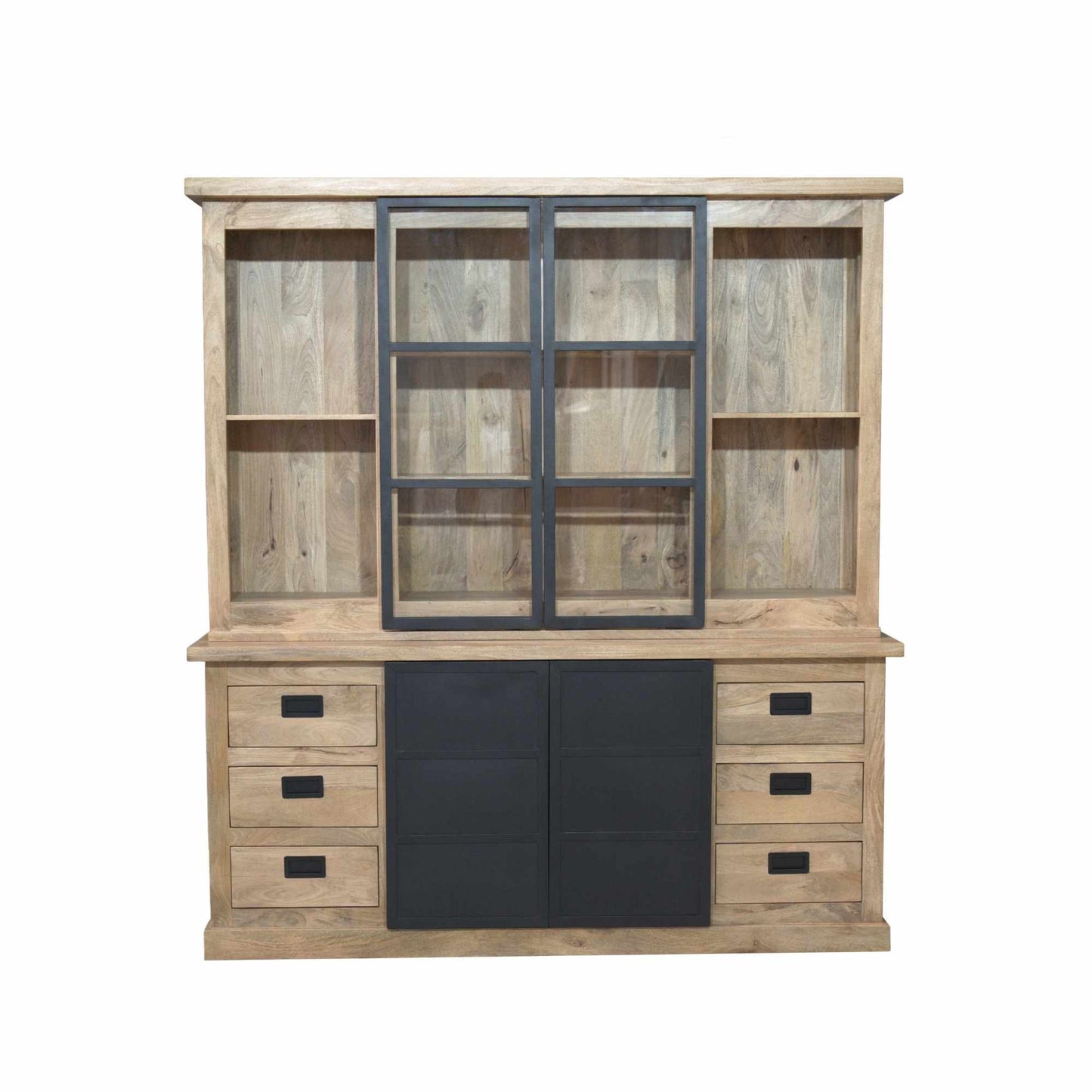 Buffetschrank Noa 200 von lefurn.de, moderner Holz-Buffetschrank mit Stauraum, sichtbare Schubladen und Türen.