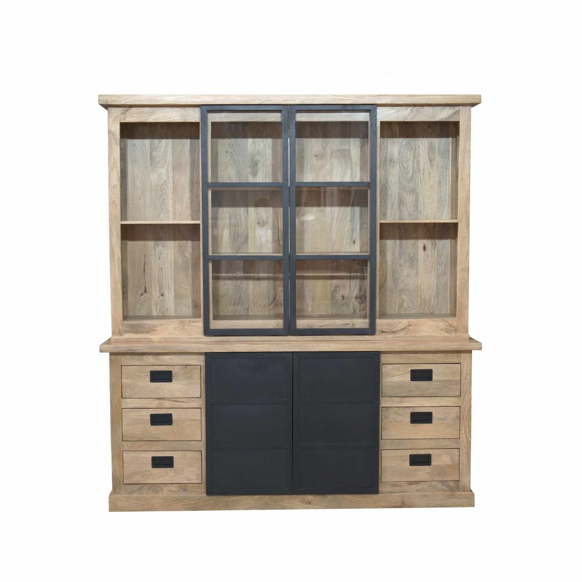 Buffetschrank Noa 200 von lefurn.de, moderner Holz-Buffetschrank mit Stauraum, sichtbare Schubladen und Türen.