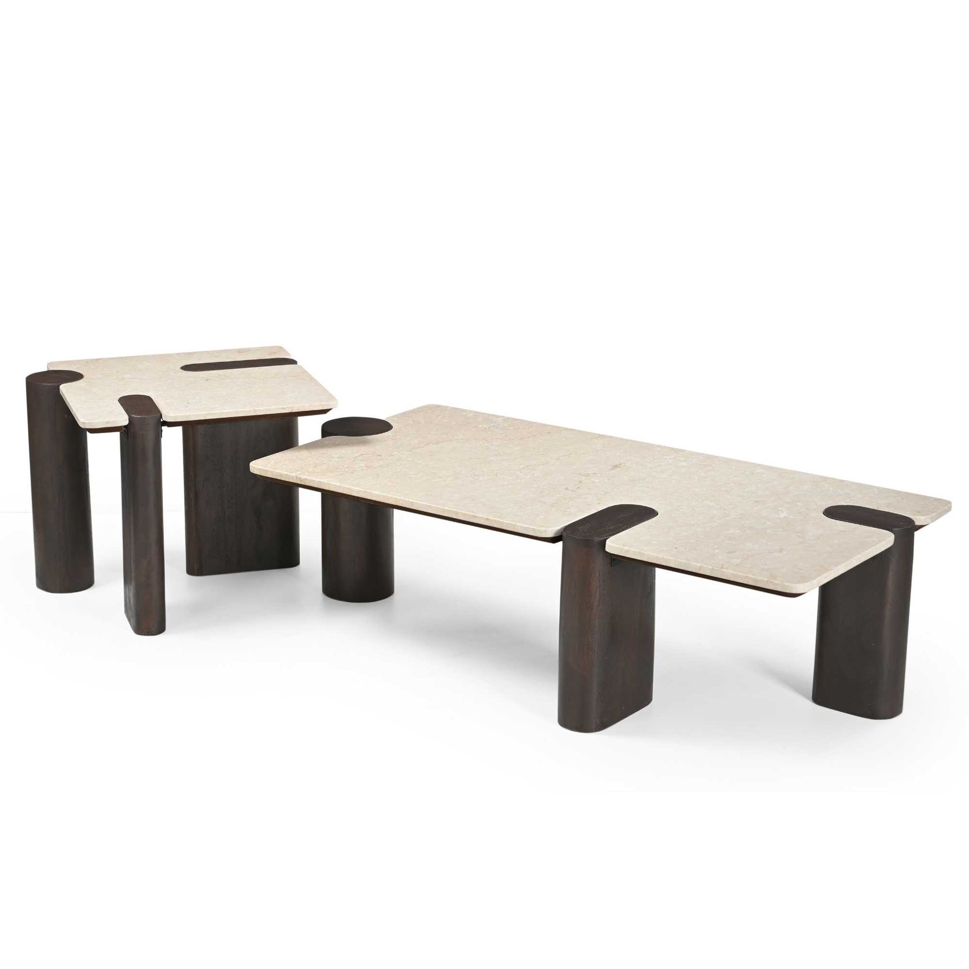 Moderner Couchtisch Maeve 128 aus Holz mit klaren Linien, designed von lefurn.de, ideal für wohnliche Wohnzimmer.