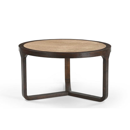 Moderner Couchtisch Morris 75 aus Holz mit klaren Linien, designed von lefurn.de, im Wohnzimmer.