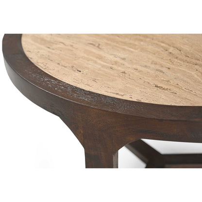 Moderner Couchtisch Morris 75 aus Holz im Wohnzimmer, schwarzes Design, von lefurn.de.