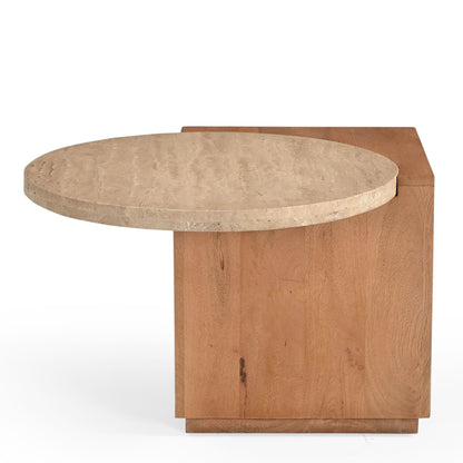 Moderner Couchtisch Numa 60 von lefurn.de mit schlichtem Design und Holzoptik, ideal für Wohnzimmermöbel.