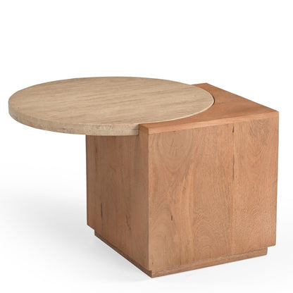 Moderner Couchtisch Numa 60 aus Holz mit quadratischer Form und klaren Linien, von lefurn.de.