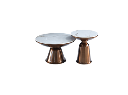 Eleganter Couchtisch im Set Alix von lefurn.de, mit modernem Design und Holzoberfläche, ideal für das Wohnzimmer