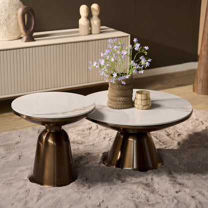 Couchtisch Set Alix von lefurn.de, modernes Couchtisch-Design mit Holzoberfläche und eleganter Optik, ideal für das Wohnzimmer.