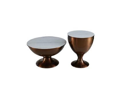 Eckcouch-Tisch-Set Ava von lefurn.de mit modernem Design und zwei Tischen aus Holz, ideal für Wohnzimmer.
