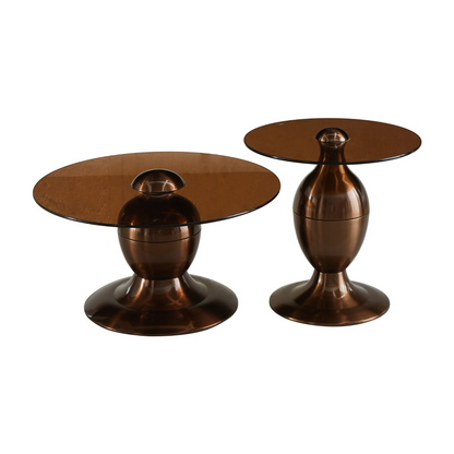 Moderner Couchtisch im Set June von lefurn.de mit hellem Holzdesign und quadratischer Form, ideal für das Wohnzimmer.
