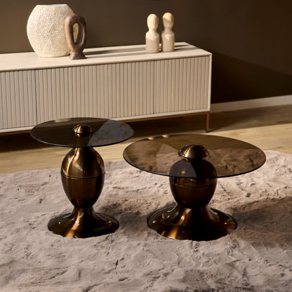 Couchtisch-Set June von lefurn.de, modernes Design, aus Holz und Metall, ideal für Wohnzimmer, Ansicht von mehreren Tischen