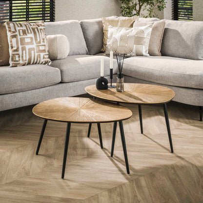 Helles Couchtisch-Set Ray Organic von lefurn.de 