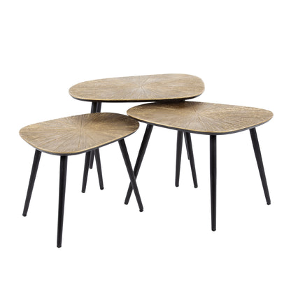 Viereckiger Couchtisch Set Ray von lefurn.de mit Holzoptik und modernem Design, perfekt für das Wohnzimmer.