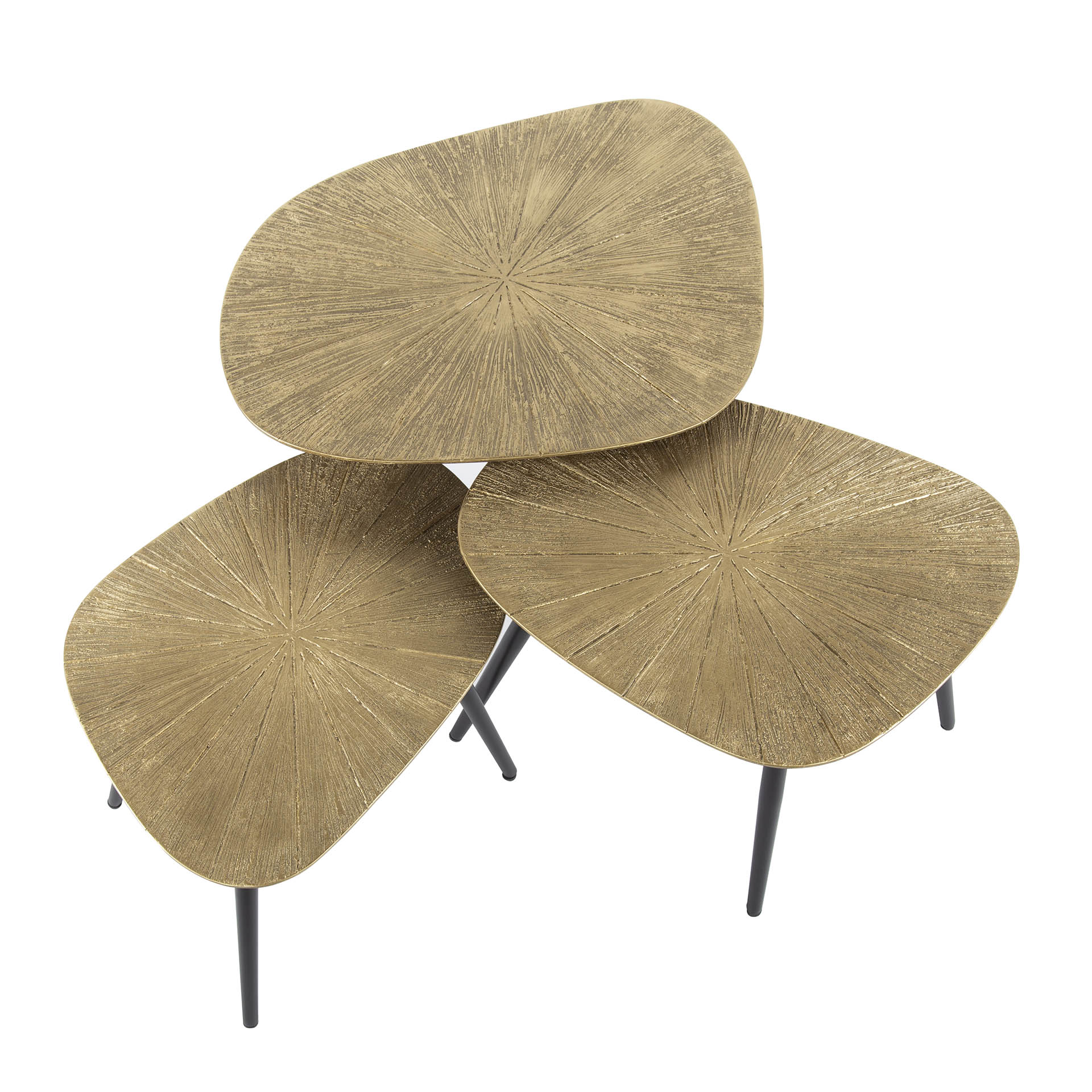Couchtisch Set Ray Viereck aus Holz, quadratisch, modernes Design, von lefurn.de für stilvolles Wohnzimmer.