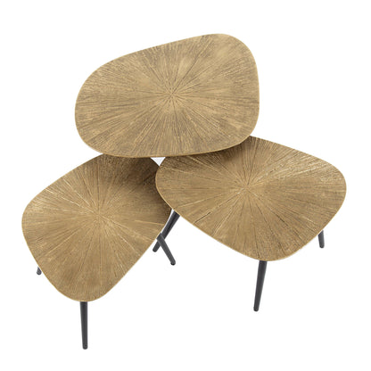 Couchtisch Set Ray Viereck aus Holz, quadratisch, modernes Design, von lefurn.de für stilvolles Wohnzimmer.