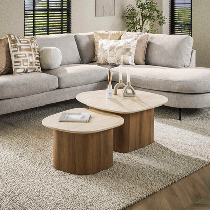 Couchtisch Set Romano Kiesel von lefurn.de 